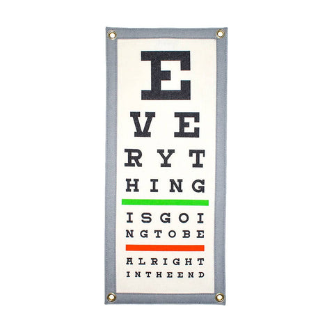 Camp Flag - Everything is Going to be Alright in the End Eye Chart