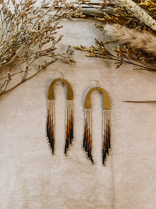 Earrings - Archway Set In Brown