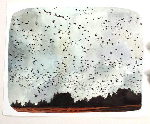 Impresión de arte - Gansos de la isla Sauvie 8'' x 10''