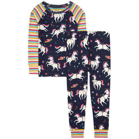 Last One: 2T - 2 Piece Pajama - Raglan Space Unicorns