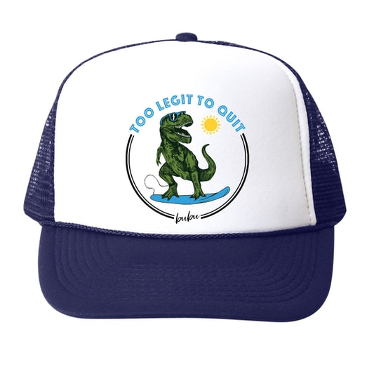 Bubu - Too Legit To Quit Dino Navy/White Trucker Hat