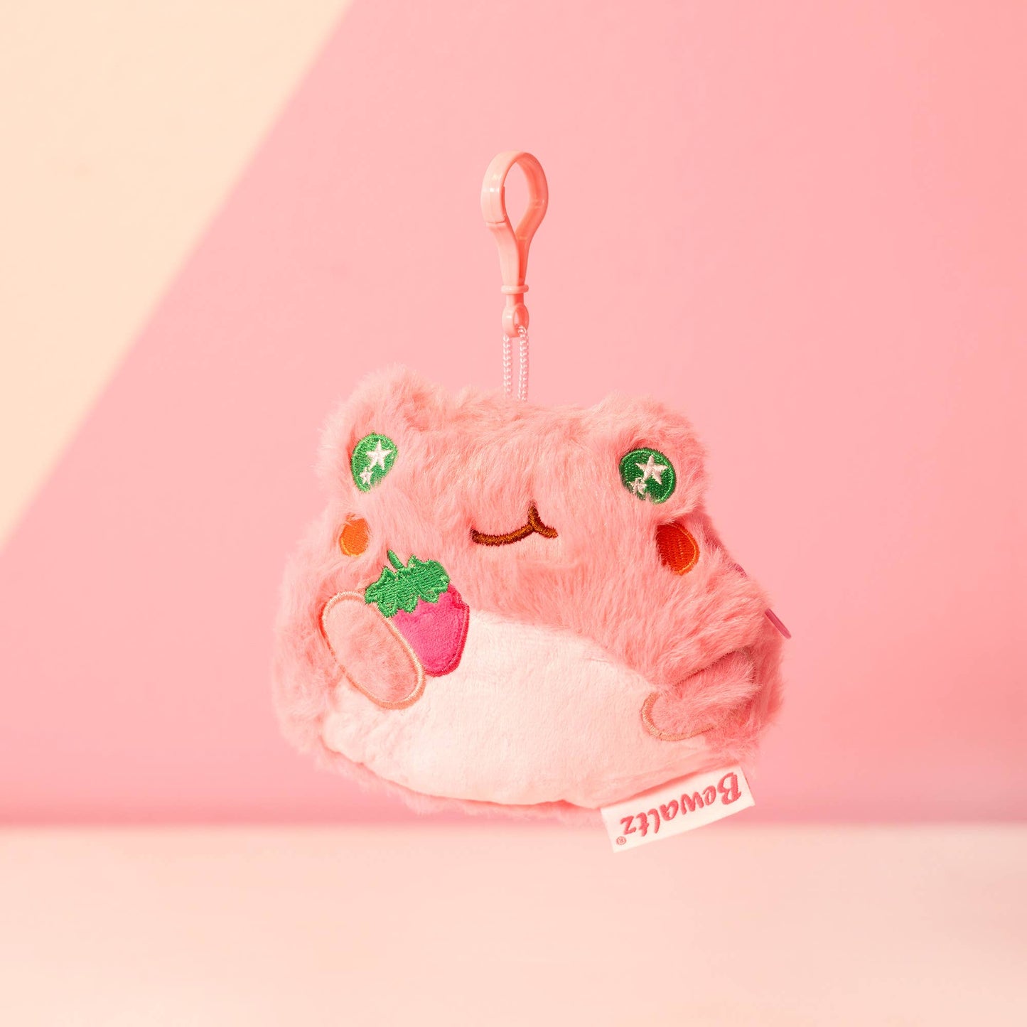 Coin Purse - Plush Pink Frog