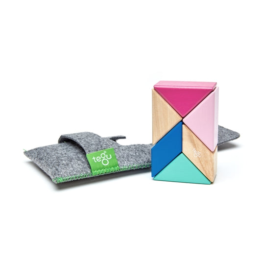 Wooden Block Set (Magnetic) - Pocket Pouch Prism Blossom