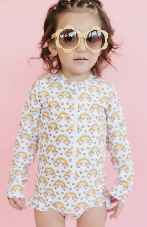 Rash Guard Swimsuit - Sally Sells Seashells