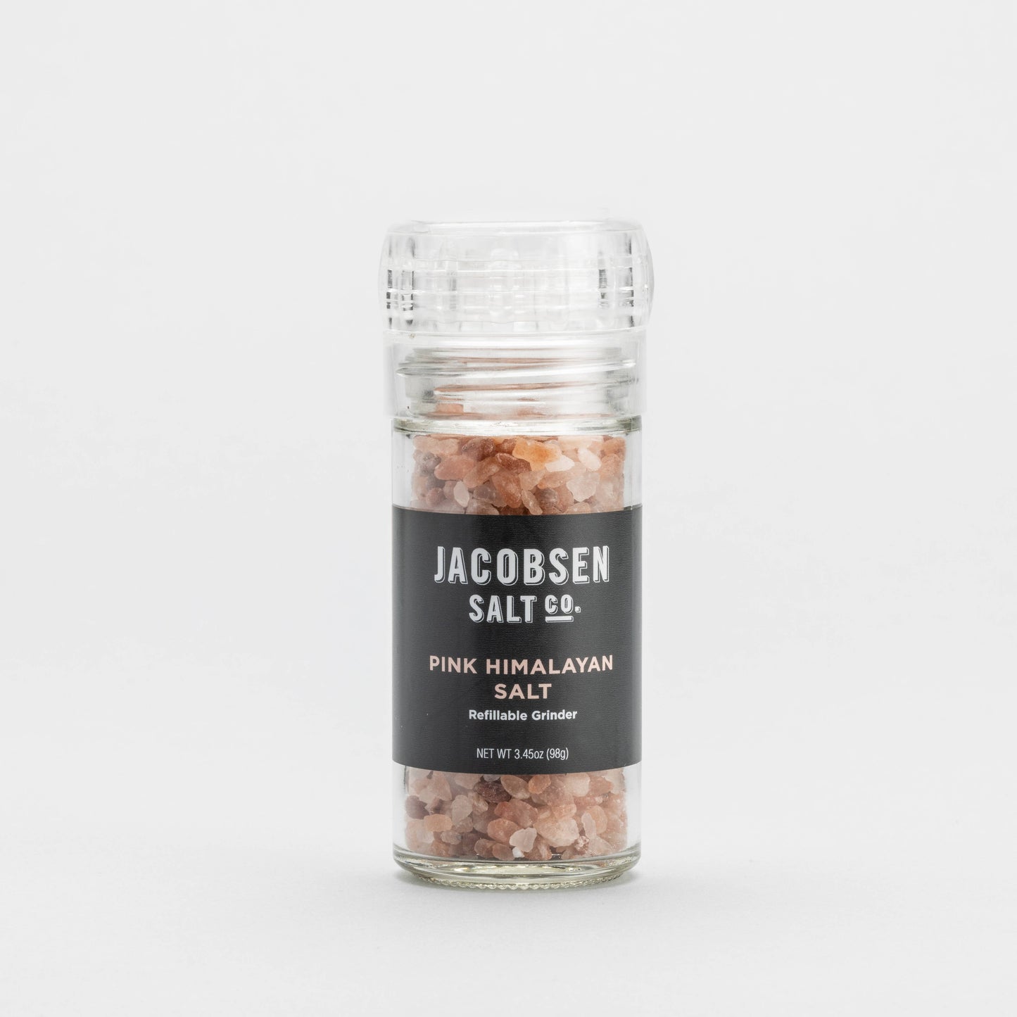 Glass Salt Grinder - Pink Himalayan Salt