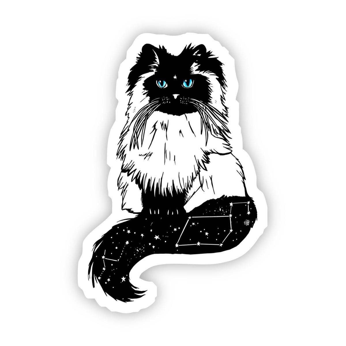 Sticker - White Cat With Blue Eyes