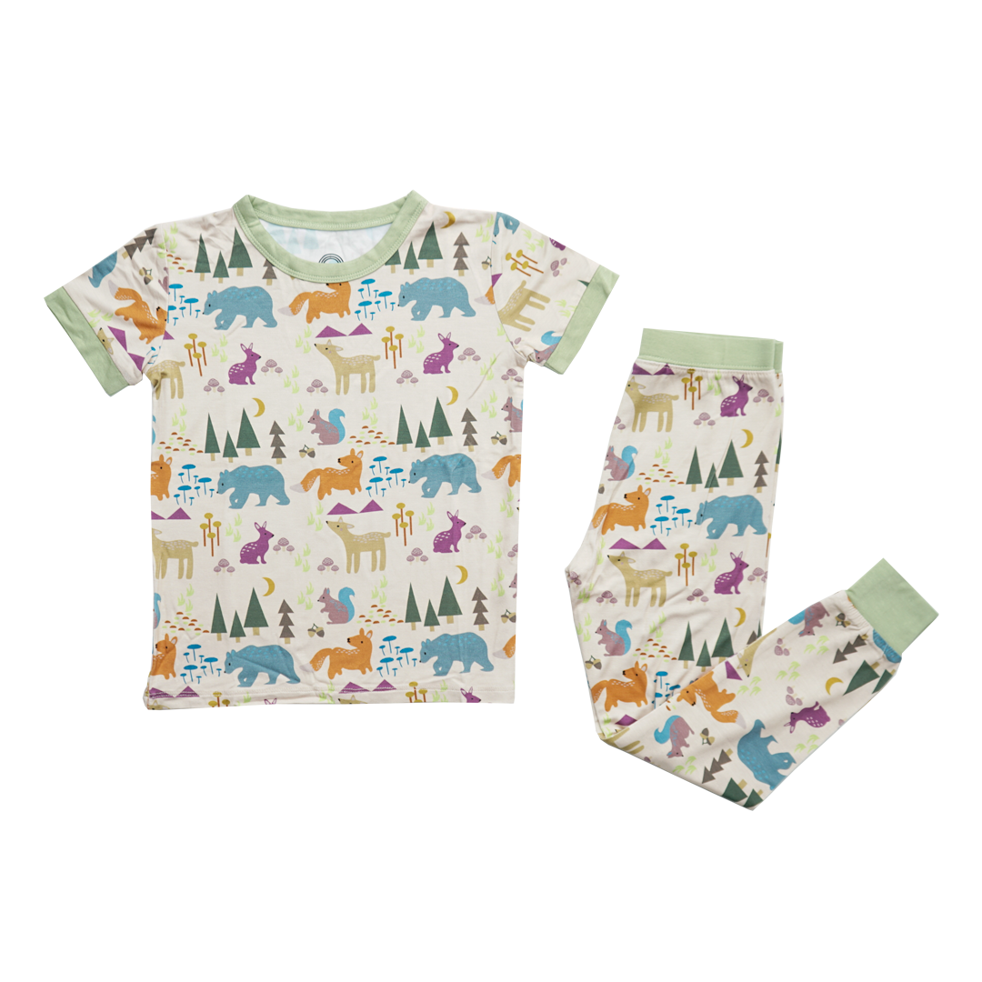2 Piece Pajama (Short Sleeve) - Forest Friends