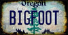Novelty Metal License Plate - Bigfoot Oregon Mini (4"x2.2")