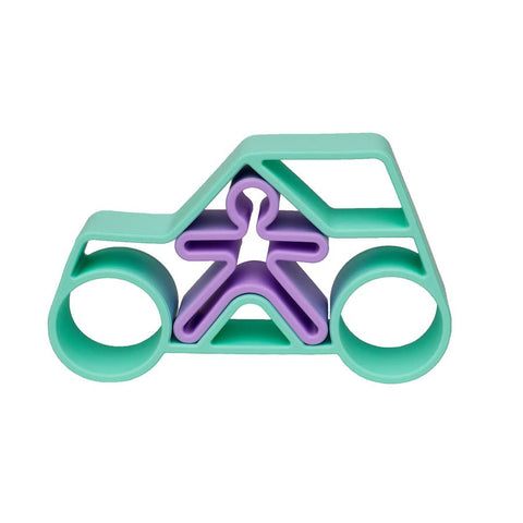 Teether - Car + Kid Green