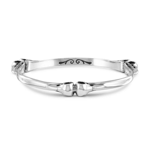 Joyería - Brazalete de calavera de cuervo (bronce blanco)