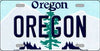Metal Novelty License Plate - Oregon Mini (4"x2.2")