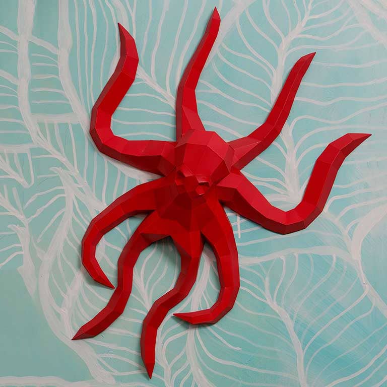 3D PaperCraft - Octopus Wall Art