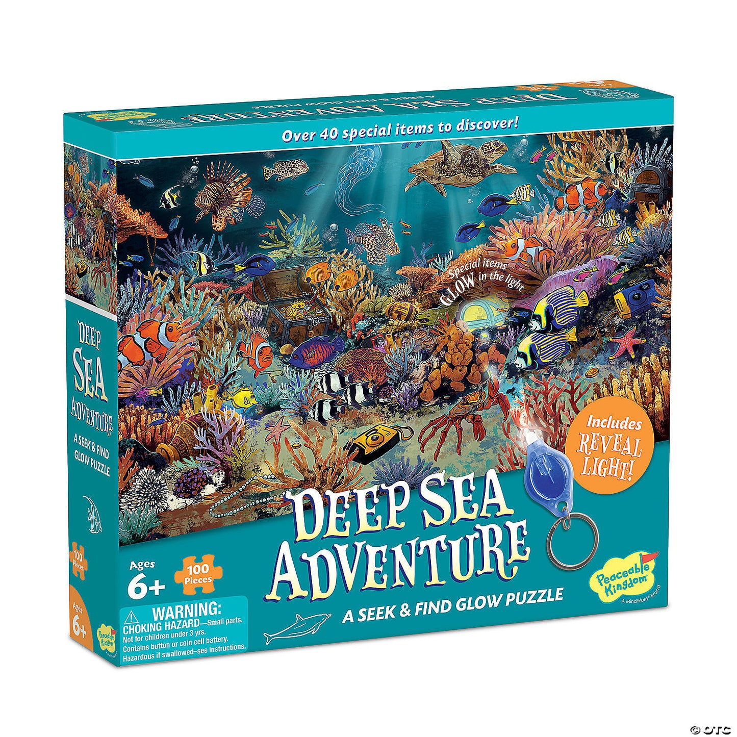 Puzzle - Seek & Find: Deep Sea Adventure Glow (100pc)