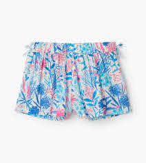 Last One: 4T - Gathered Shorts - Spring Wild Flowers