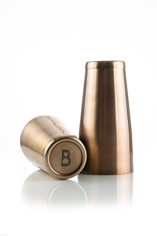 Shaker Tin Set - Weighted (Antique Brass)