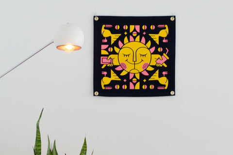 Camp Flag - Sun and Birds