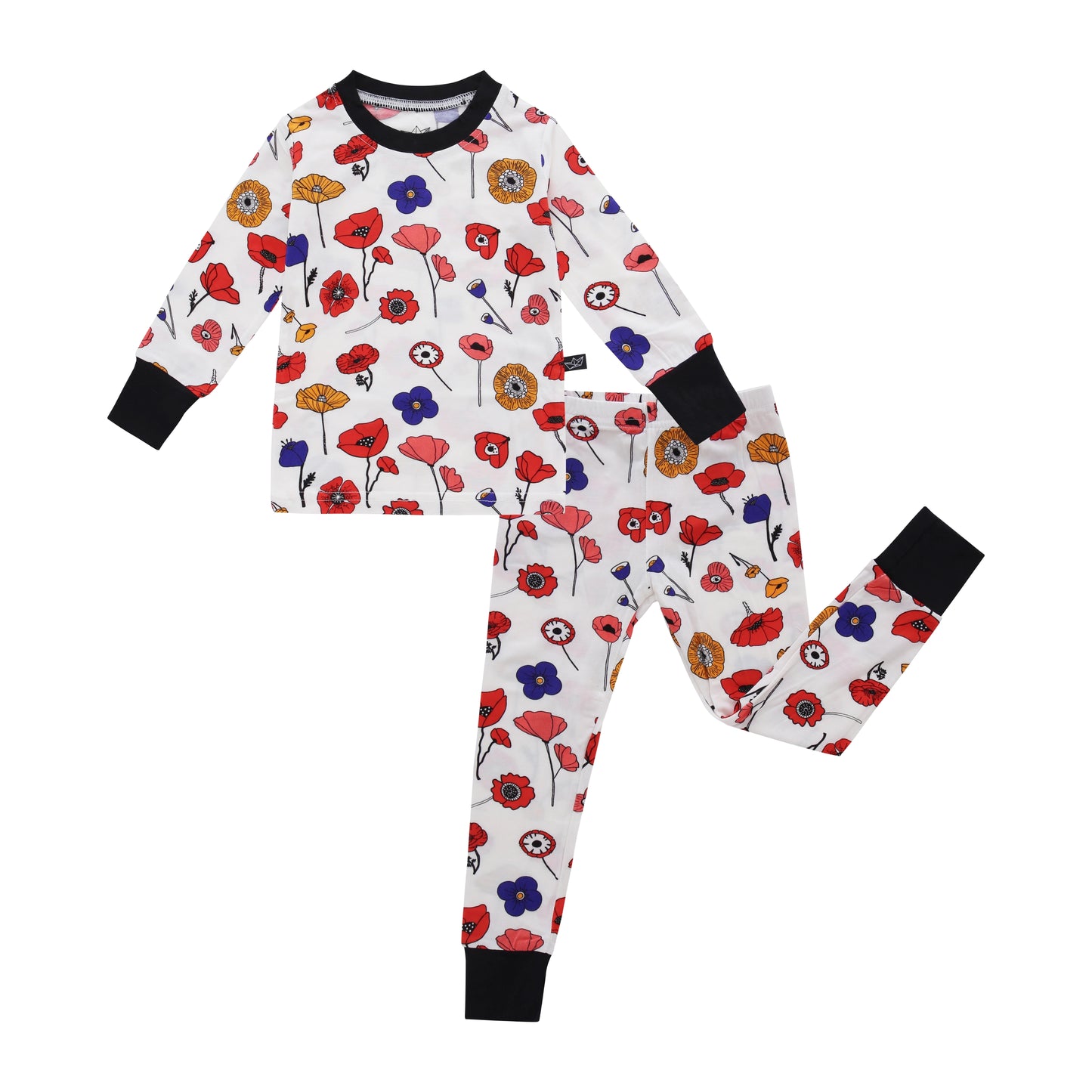 2 Piece Pajamas (Long Sleeve) - Mod Poppy