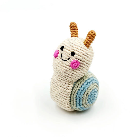 Yarn Rattle - Snail Rattle (Natural)