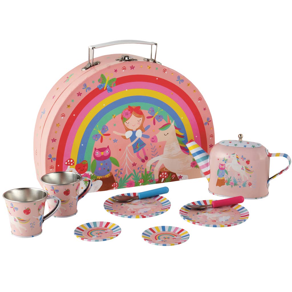 Tea Set (Tin) - Rainbow Fairy With Semi Circle Foiled Case