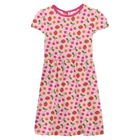 Flutter Sleeve Twirl Dress - Lotus Berries