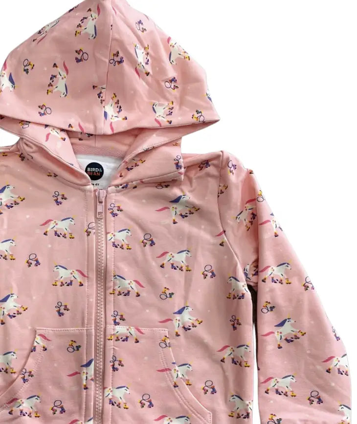 Patines de ruedas Unicornio - Sudadera con capucha y cremallera