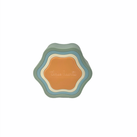 Silicone Stacker - Nectarine Flower