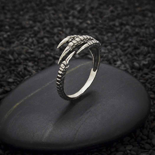 Ring - Adjustable Bird Claw Silver