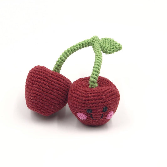 Yarn Rattle - Friendly Cherries