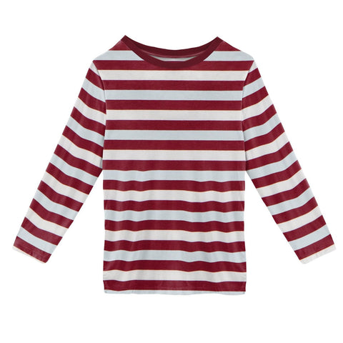 Crew Neck Tee (Easy Fit + Long Sleeve) - Playground Stripe