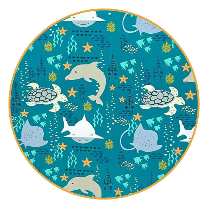 Last One - Size 18/24M: Coverall (Convertible) - Ocean Friends