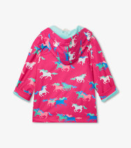 Color Changing Rain Coat - Frolicking Unicorns