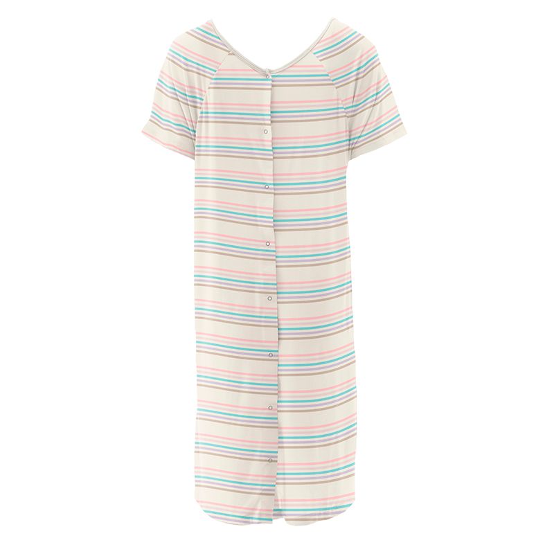 Last One - Size Small: Women's Hospital Gown - Cupcake Stripe