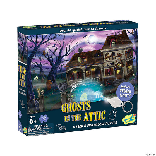 Puzzle - Seek & Find: Ghosts in the Attic Glow (100pc)