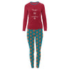 Women's Fitted Pajama Set (Long Sleeve + Graphic Tee) - Bay Gingerbread