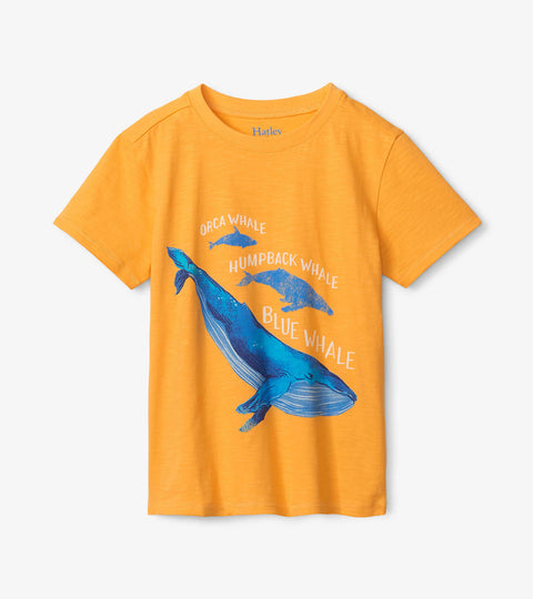 Last One - 4T: Tee (Youth) - Short Sleeve Three Whales On Banana Yellow