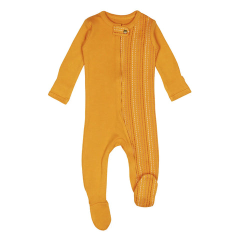 Footie (cremallera) - Mandarina Dash bordada