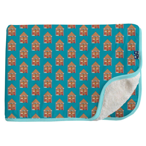 Toddler Blanket with Sherpa Lining - Bay Gingerbread