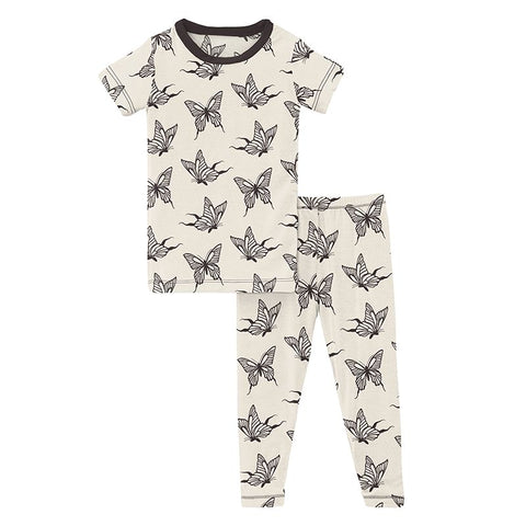 2 Piece Pajama (Short Sleeve) - Natural Swallowtail