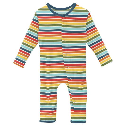 Coverall (Snaps/Zipper) - Groovy Stripe