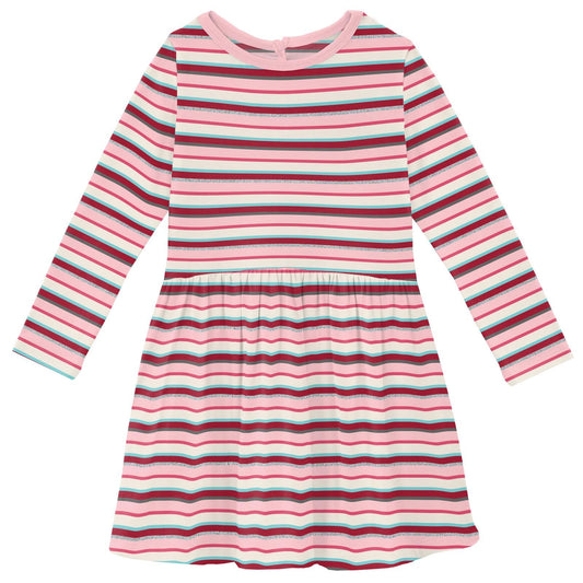 Twirl Dress (Long Sleeve) - Anniversary Bobsled Stripe
