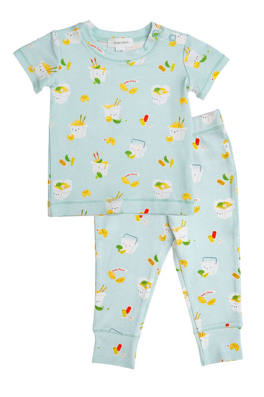 2 Piece Pajamas (Short Sleeves) - Take Out Mint
