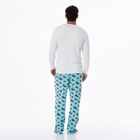 Adult Pajama Pants - Iceberg Trucks and Trees