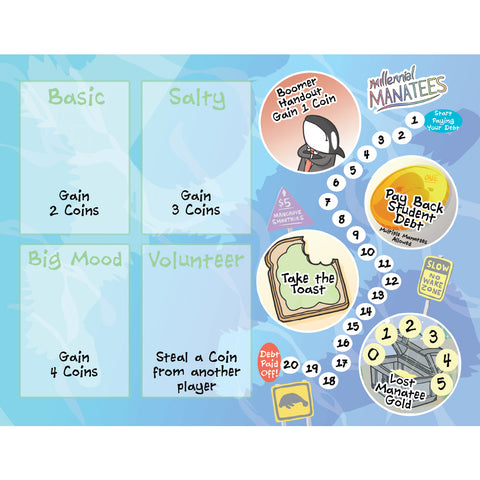 Game - Millennial Manatees: Board Game in a Fanatee Pack