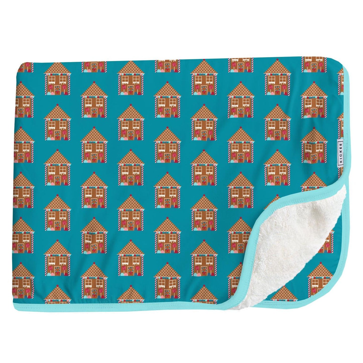 ***AS IS HOLE*** Throw Blanket with Sherpa Lining - Bay Gingerbread