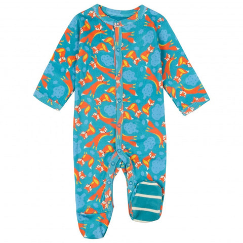 Last One - 3/6 Months: Footie (Snaps) - Foxes