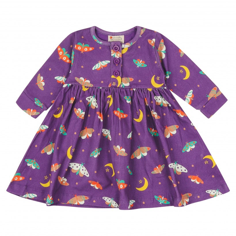 Last One - Size 6/12M: Dress (Button Front) - Moonlight Moth