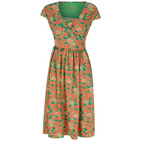 Women's Wrap Dress - Oranges