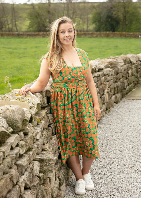 Women's Wrap Dress - Oranges