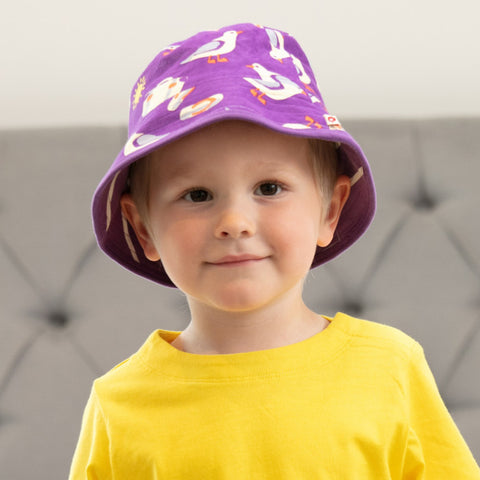 Reversible Sun Hat - Seagulls