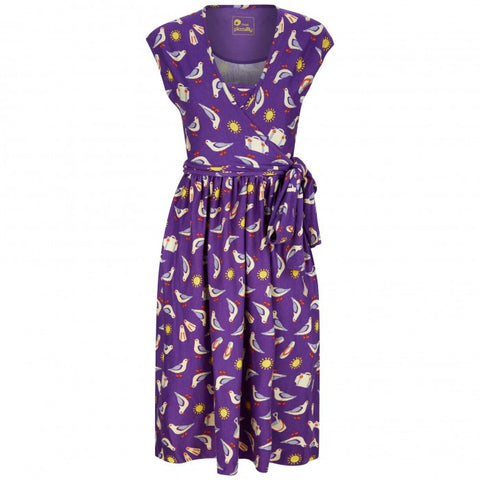 Women's Wrap Dress - Seagulls